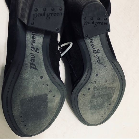 Paul Green black suede ankle boots size USA 9 - Picture 4 of 8